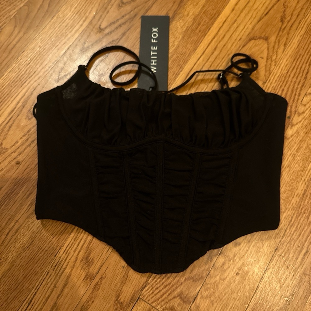 White fox boutique corset top